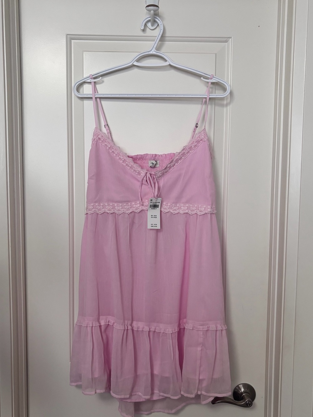 Hollister Pink Sheer Babydoll Dress
